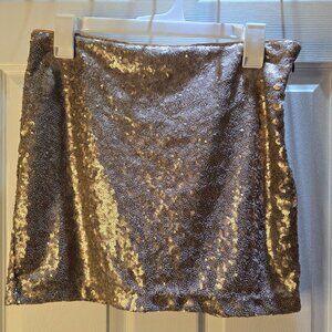 Gap Gold Sequined Skirt